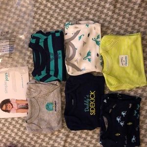 6 piece preemie short sleeve onesie new in bag
